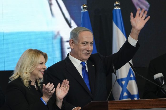 Benjamín Netanyahu en las elecciones legislativas de Israel