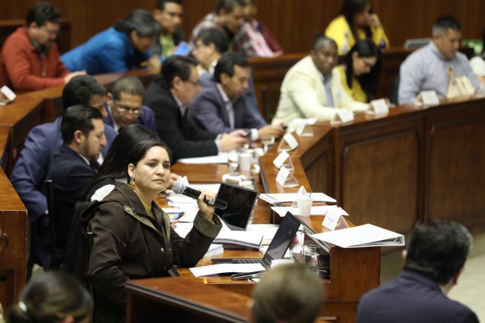 Mireya Pazmiño en la Asamblea Nacional