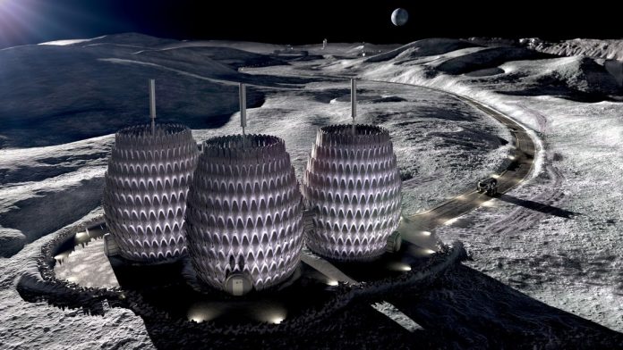 Simulación de una casa en l luna construida por la NASA.