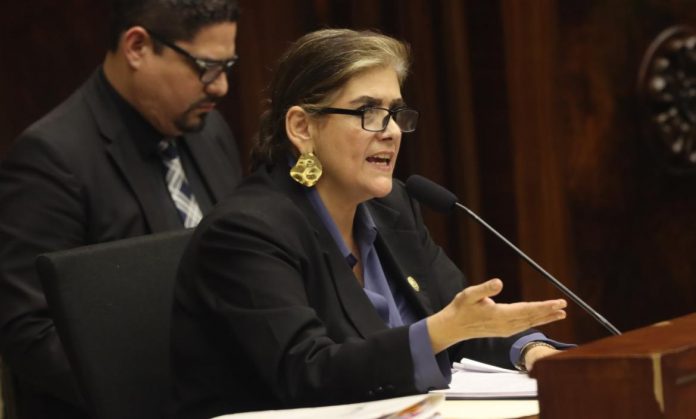 Mónica Palencia en el juicio político el 23 de octubre de 2024